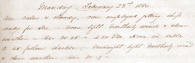 23 February 1880 journal entry